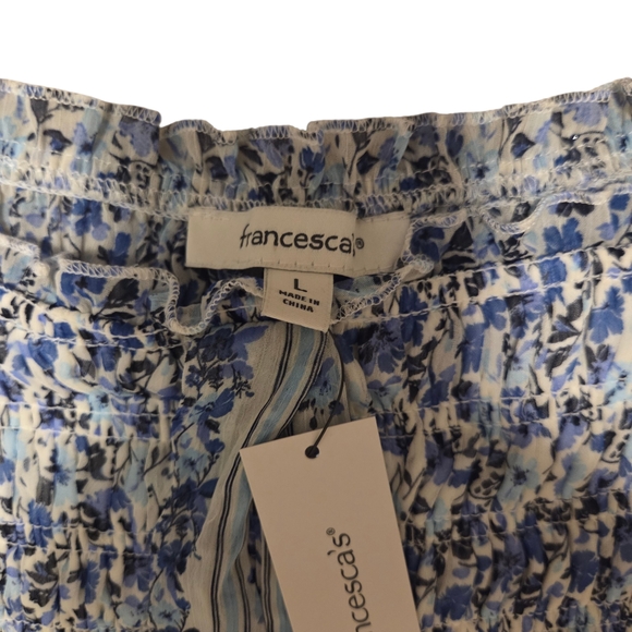 Francesca's Lolla Floral Tiered Mini Dress. NWT. Size L. - Picture 3 of 5